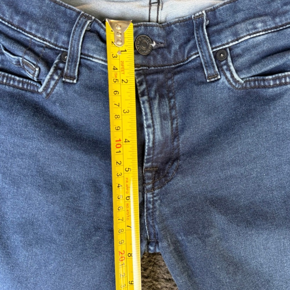 7 For All Mankind Gwenevere Skinny Jeans Dark Wash Blue Low Rise Denim 27 - Picture 8 of 11